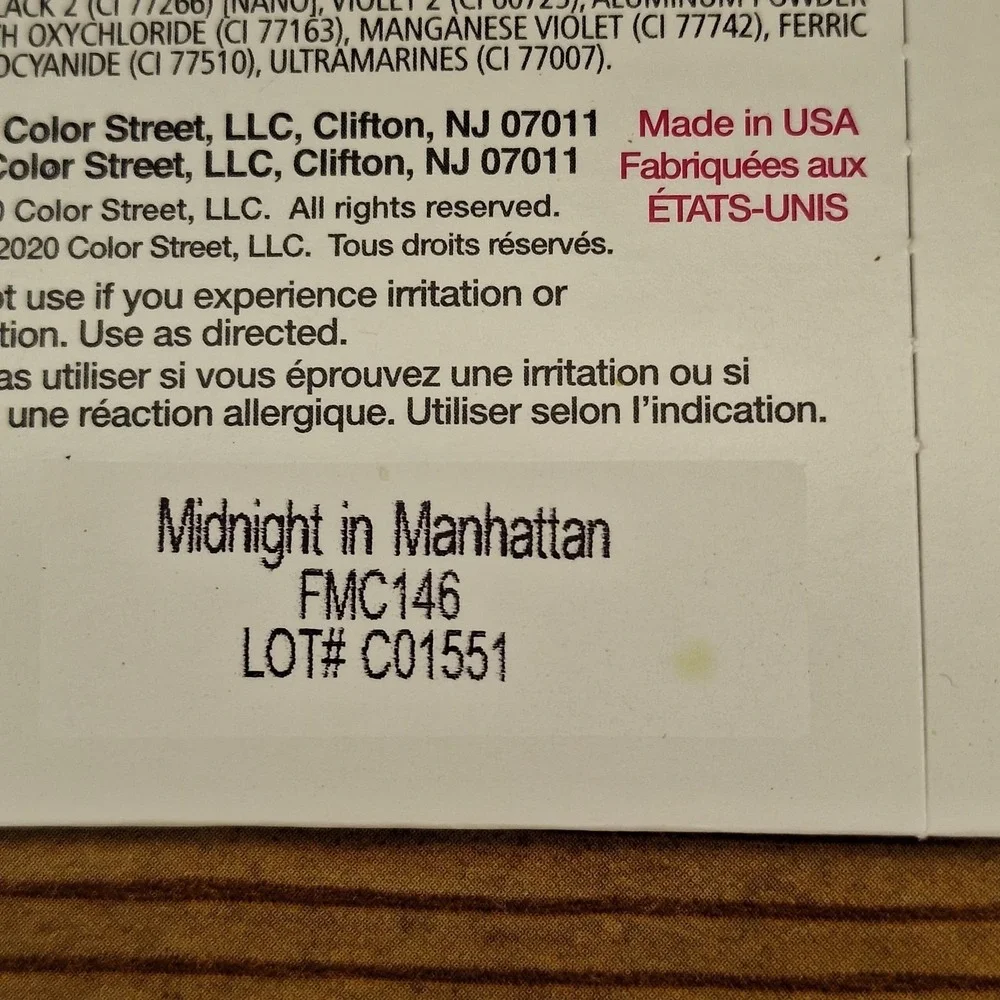 Color Street 100%‎ Nail Polish Strips Midnight in Manhattan New Made in the USA